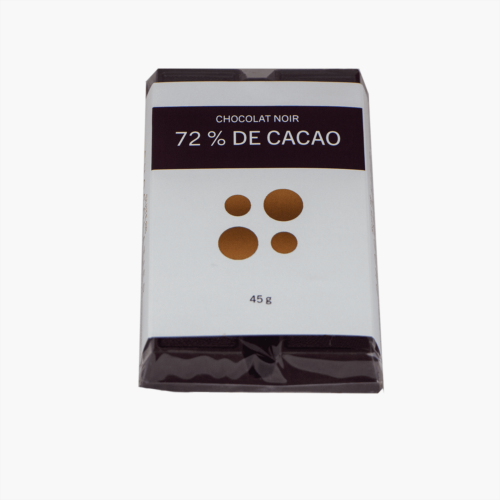 tablette de chocolat à 72 % de cacao