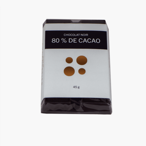 tablette de chocolat à 80 % de cacao