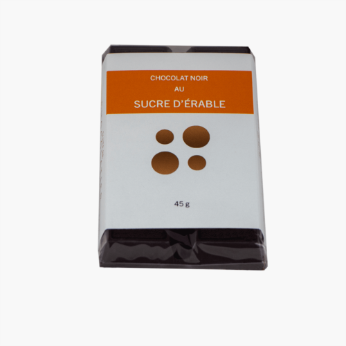 Tablette de chocolat noir au sucre d'érable