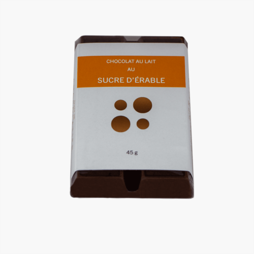 Tablette de chocolat au lait au sucre d'érable