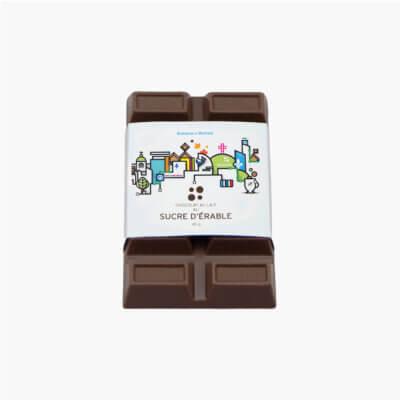 maple milk chocolate bar - souvenir label
