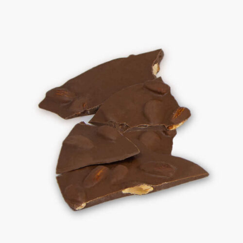 écorces d'amandes au chocolat au lait