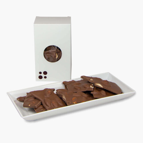 écorces d'amandes au chocolat au lait