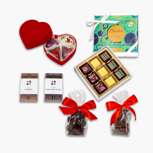 small Valentines Day gift box for white wine