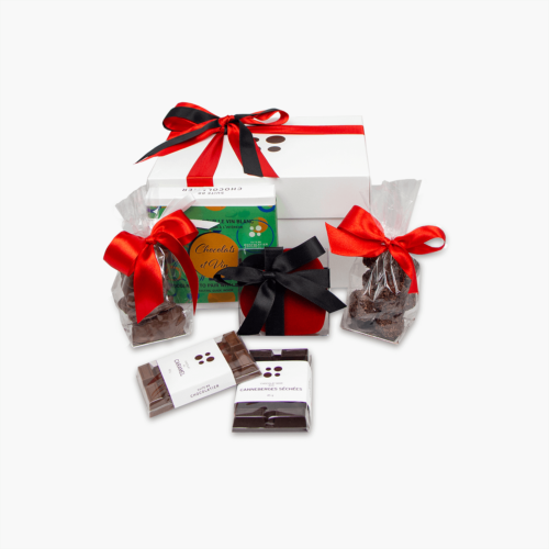 small Valentines Day gift box contents (white wine)