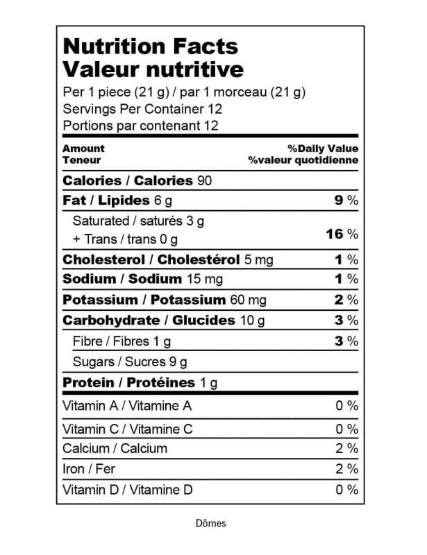 Domes nutrition info