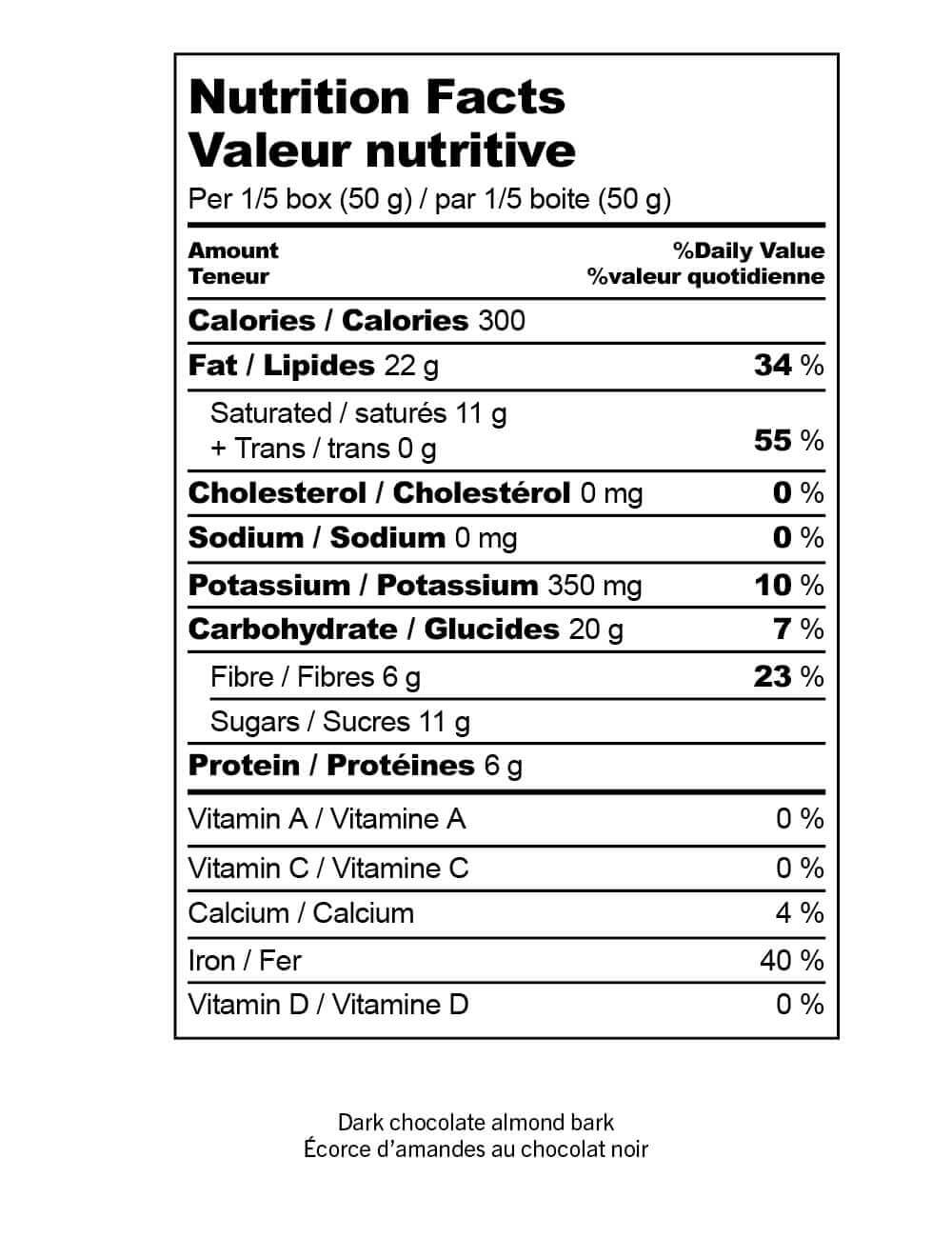 dark chocolate almond bark