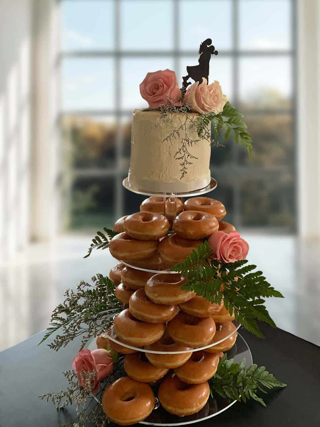 wedding cake with donuts