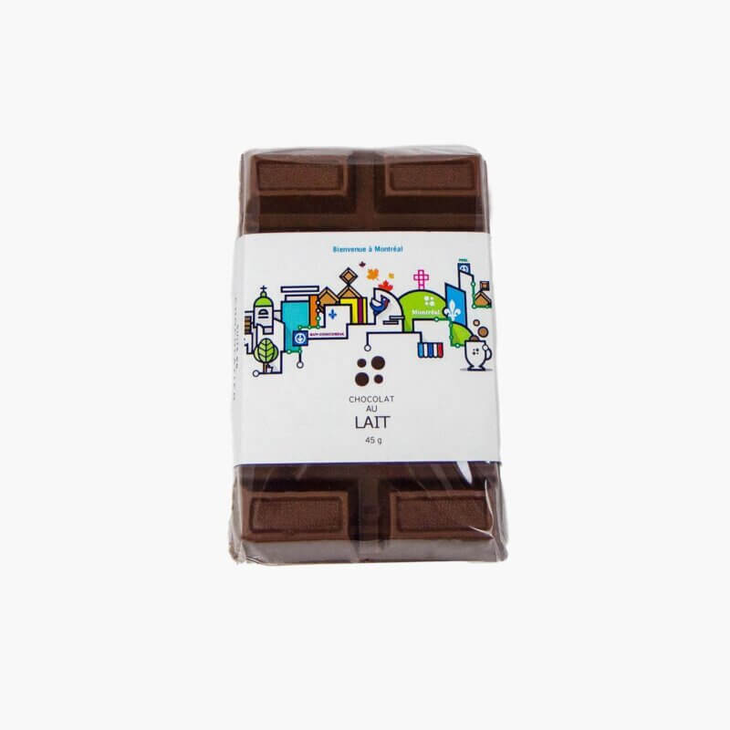 milk chocolate bar - souvenir of montreal label
